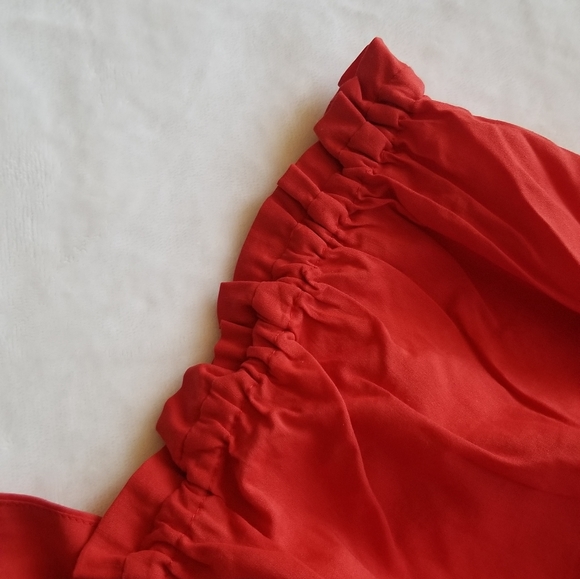 WeWoreWhat Coco Smocked Off the Shoulder Crop Top - Picture 9 of 10